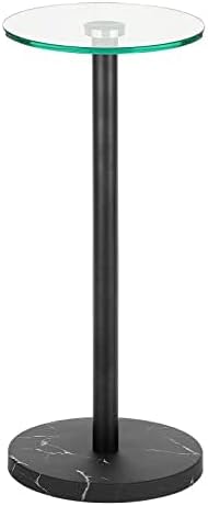 mDesign Glass Top Side/End Drink Table by mDesign