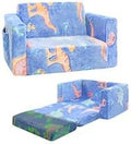 Toddler Chair Comfy, 2-in-1 Soft Toddler Couch Fold Out by inhand