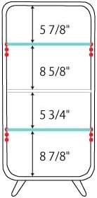 PaletteLife Figurine-Case 4 Tiers Collection-Case Mirror-Backboard Woodgrain - Image 9