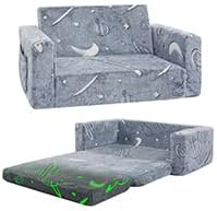 Toddler Chair Comfy, 2-in-1 Soft Toddler Couch Fold Out by inhand