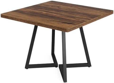 Tribesigns Square Dining Table for 2, 31.5" Industrial Dinner Table - Image 7
