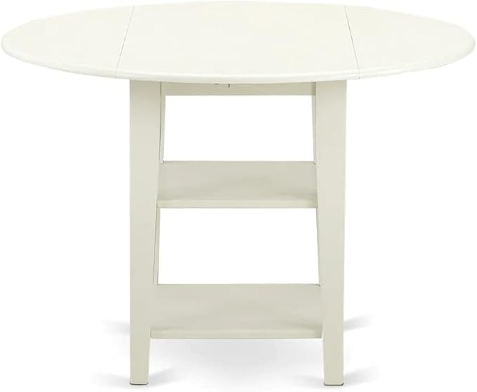 East West Furniture SUDA5-LWH-W 5 Piece Dining Room Furniture Set Includes a - Image 4