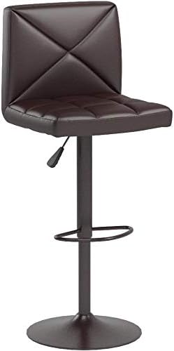 BestOffice Bar Stools Set of 2, PU Leather Swivel Bar Stools Kitchen Counter - Image 5