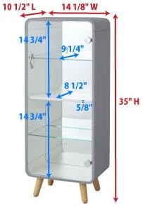PaletteLife Figurine-Case 4 Tiers Collection-Case Mirror-Backboard Woodgrain - Image 3