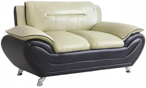 Container Furniture Direct Michael Modern Faux Leather Upholstered Stainless - Image 12