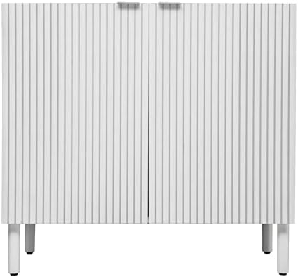 Sango Merk 2-Door Cabinet, Modern White Storage Cabinet by Sango