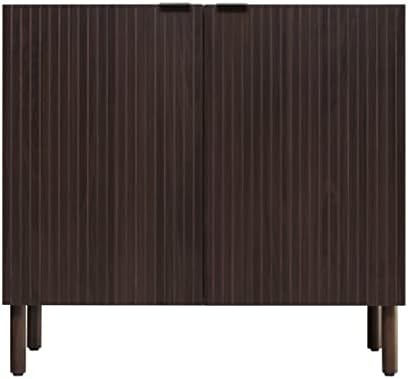 Sango Merk 2-Door Cabinet, Modern Walnut Storage Cabinet by Sango