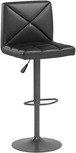 BestOffice Bar Stools Set of 2, PU Leather Swivel Bar Stools Kitchen Counter - Image 5
