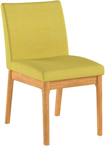 GDF Studio Katherine Mid Century Modern Green Tea Fabric/Oak Finish Dining Chair - Image 4