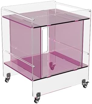 Transparent Acrylic Mobile Side Table by zoneshare