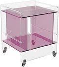 Transparent Acrylic Mobile Side Table by zoneshare