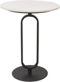 Side Table with Marble Top Metal Pub Bar Round Table Modern Sofa Side End Table by Cre+Cra