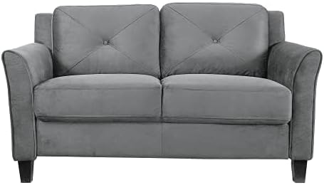 Lifestyle Solutions Harrington Loveseat, Dark Grey - Image 2