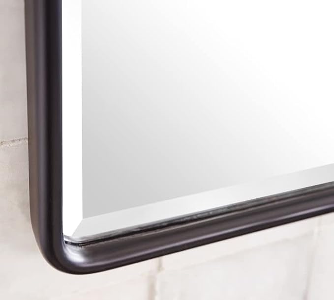 20x30'' Pivot Rectangle Bathroom Mirror Oil Rubbed Bronze Metal Framed Tilting - Image 7