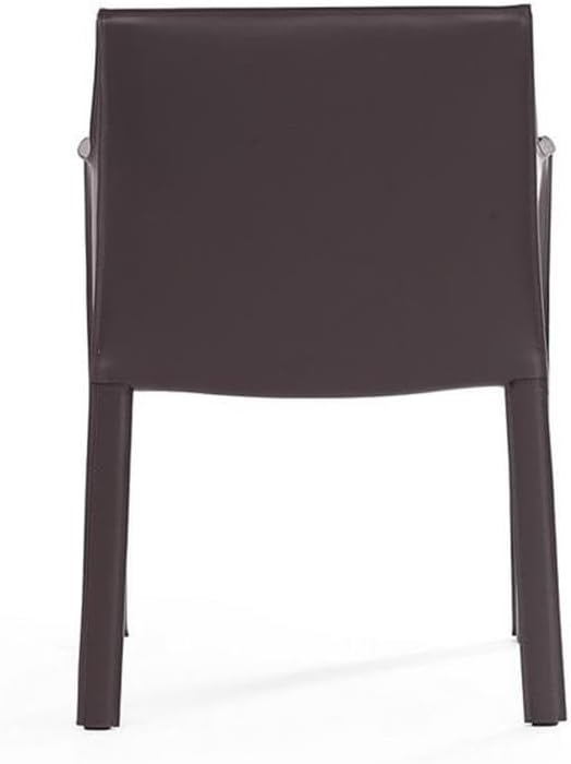 Manhattan Comfort Vogue Modern Faux Leather Dining Chairs, Metal Frame - Image 8