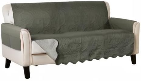 Great Bay Home Medallion Stitched Solid Furniture Protector Stain Resistant - Image 8