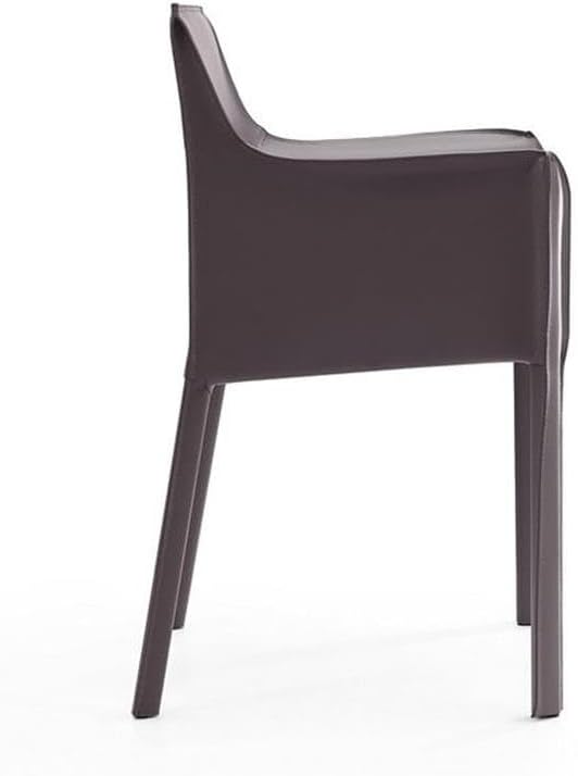 Manhattan Comfort Vogue Modern Faux Leather Dining Chairs, Metal Frame - Image 7