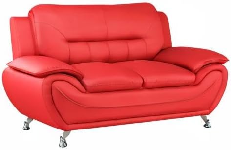 Container Furniture Direct Michael Modern Faux Leather Upholstered Stainless - Image 11