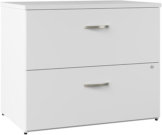 Bush Business Furniture Office in an Hour 2 Drawer Lateral File Cabinet in Pure by BushBusinessFurniture