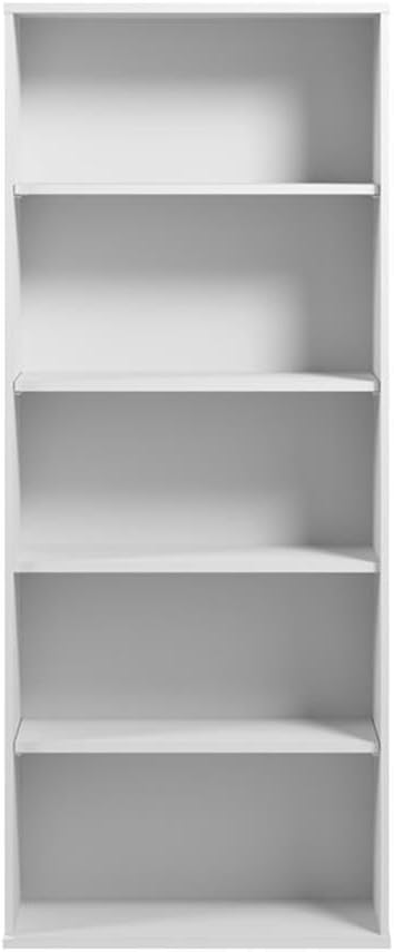 Bush Business Furniture Hustle Tall 5 Shelf Bookcase in White, Large - Image 4