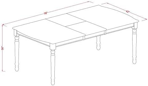 East West Furniture DOKE5-BCH-LC 5 Piece Dinette Set - Image 8