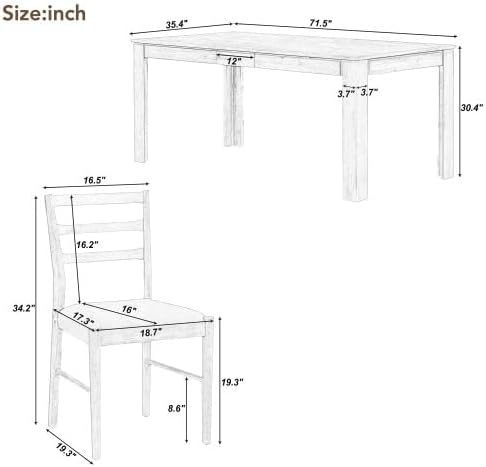 SogesHome 7-Piece Dining Table Set - Image 5