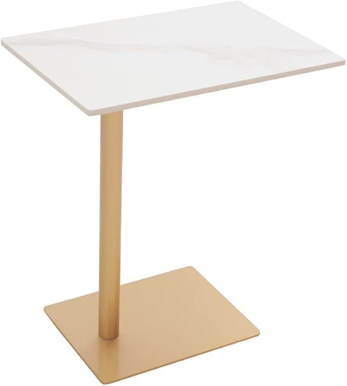 C Shaped End Table Snack Side Table by Cre+Cra