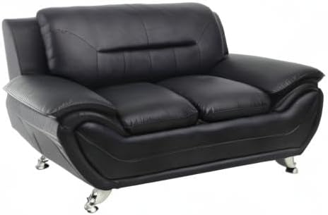 Container Furniture Direct Michael Modern Faux Leather Upholstered Stainless - Image 12