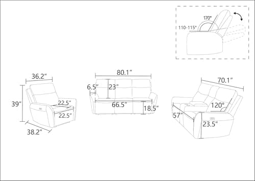Oversized Power Recliner Chair, Oversized Single Electric Recliner Furniture - Image 2