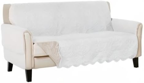 Great Bay Home Medallion Stitched Solid Furniture Protector Stain Resistant - Image 7
