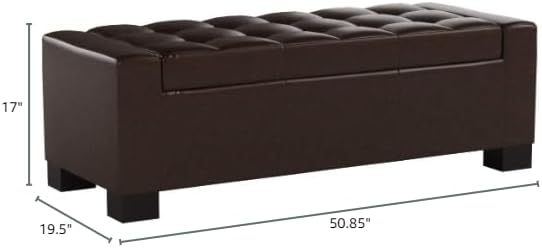 Ball & Cast 50.8" Upholstered PU Storage Ottoman - Image 2