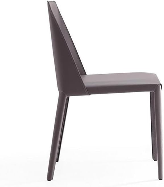 Manhattan Comfort Paris Grey Saddle Leather Dining Chair - Image 6