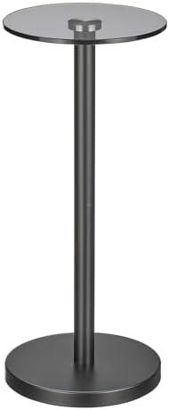mDesign Glass Top Side/End Drink Table by mDesign