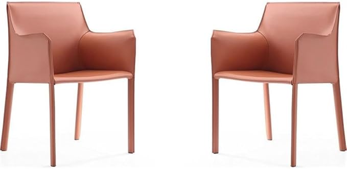 Manhattan Comfort Paris Clay Saddle Leather Armchair by ManhattanComfort