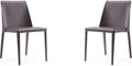 Manhattan Comfort Paris Grey Saddle Leather Dining Chair by ManhattanComfort