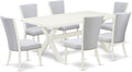 East West Furniture X027VE005-7 7 Piece Dining Set Consist of a Rectangle by EastWestFurniture