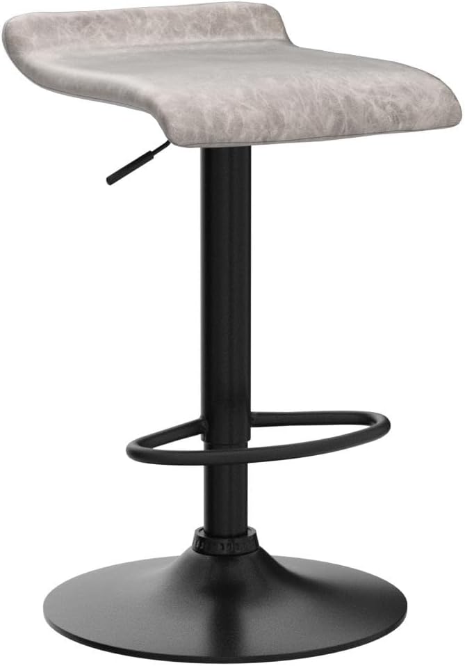 Finnhomy Set of 2 Adjustable Bar Stools, Swivel Barstools - Image 5