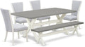 East West Furniture X097VE005-6 6 Piece Dining Room Table Set Contains a by EastWestFurniture