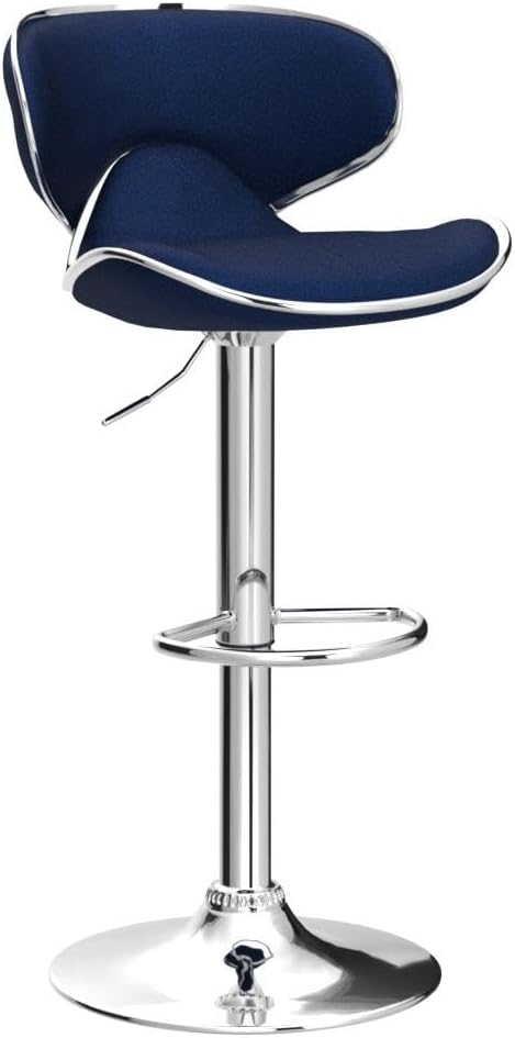Roundhill Furniture Masaccio Velvet Upholstered Adjustable Swivel Barstool - Image 5