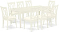 East West Furniture DOCL9-LWH-C 9 Piece Dining Table Set Includes a Rectangle by EastWestFurniture
