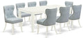 East West Furniture LGSI9-LWH-15 9 Piece Kitchen Table Set Includes a Rectangle by EastWestFurniture