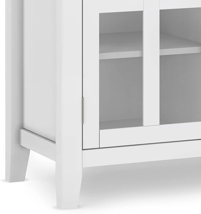 SIMPLIHOME Artisan SOLID WOOD 53 Inch Wide Contemporary TV Media Stand in White - Image 7