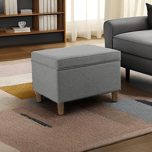 Home Decor | Dinah Collection Modern Storage Ottoman | Ottoman - Image 5
