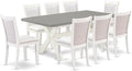 East West Furniture X097MZ001-9 9 Piece Kitchen Table Set Includes a Rectangle by EastWestFurniture