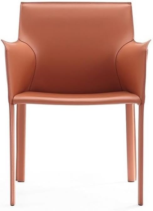 Manhattan Comfort Paris Clay Saddle Leather Armchair - Image 4