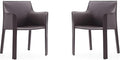 Manhattan Comfort Vogue Modern Faux Leather Dining Chairs, Metal Frame by ManhattanComfort