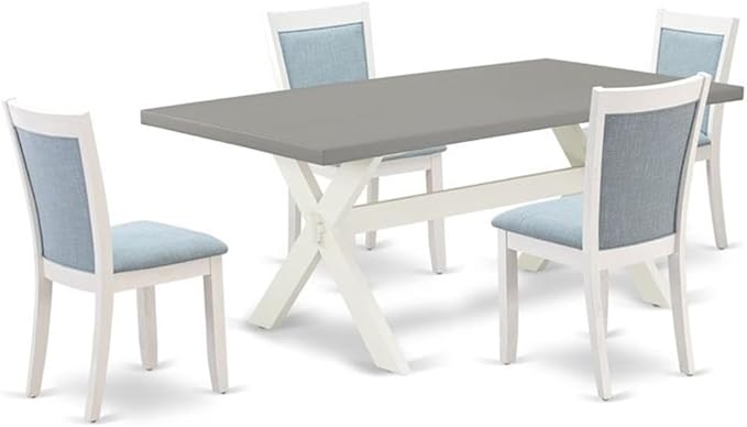 East West Furniture X097MZ015-5 5 Piece Modern Dining Table Set Includes a by EastWestFurniture