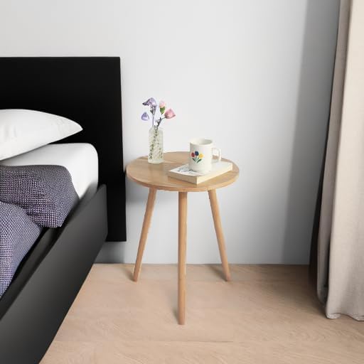 AWASEN Side Table Round, Small Accent Table Nightstand Modern End Table - Image 5