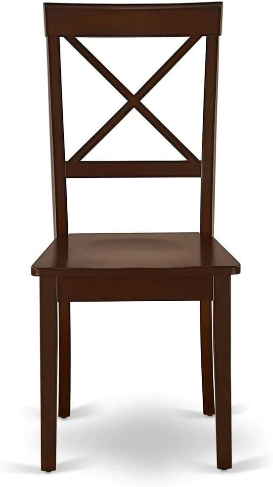 East West Furniture HBBO5-MAH-W 5 Piece Dining Set Includes a Round Dining Table - Image 6