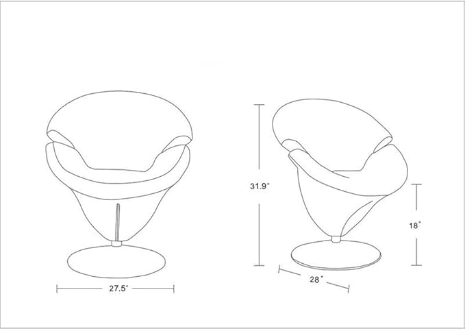 Manhattan Comfort Tulip Swivel Accent Chair - Image 8